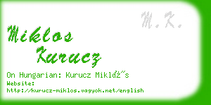 miklos kurucz business card